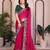 Winning pink frendy chiffon embroidery multi sequence work indian wedding saree