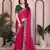 pink chiffon embroidered saree with multi sequin work