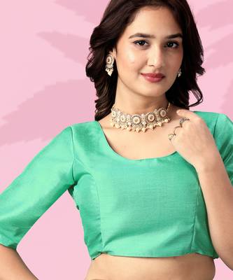 green festive art silk saree with sequin border work 5