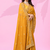 Lovely yellow art silk thread and sequins embroidered indian traditional saree