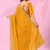 Lovely yellow art silk thread and sequins embroidered indian traditional saree