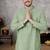 pista green jacquard linen silk kurta pajama set for men