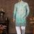 turquoise rayon cotton zari weaving kurta pajama