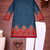 teal patola foil print dola silk kurta payjama set