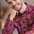 wine geometric multicolour foil print cotton kurta pajama set for men