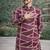 wine multicolour foil print cotton kurta pajama set for men | trendy ethnic outfit