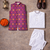 wine jacquard koti kurta pajama set for men