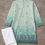turquoise rayon cotton zari weaving kurta pajama