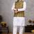 olive jacquard silk koti with cotton kurta pajama set for men | festive nehru jacket outfit