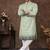 pista green zari woven rayon cotton kurta pajama set for men | ethnic festive wear