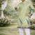 pista green patola foil print dola silk kurta pajama set for men | wedding & festive wear