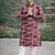 wine multicolour foil print cotton kurta pajama set for men | trendy ethnic outfit