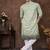 pista green zari woven rayon cotton kurta pajama set for men | ethnic festive wear