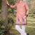 peach patola foil print dola silk kurta pajama for men | festive designer ethnic set