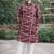 wine multicolour foil print cotton kurta pajama set for men | trendy ethnic outfit