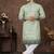pista green zari woven rayon cotton kurta pajama set for men | ethnic festive wear