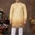 yellow rayon cotton zari weaving kurta pajama