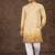 yellow rayon cotton zari weaving kurta pajama