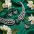 emerald green cz diamond necklace set for women | american diamond party wear jewelry