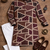 brown multicolor foil print cotton kurta pajama set