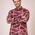 maroon color cotton kurta pajama set with multicolor foil print work