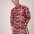 maroon color cotton kurta pajama set with multicolor foil print work