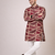 maroon color cotton kurta pajama set with multicolor foil print work