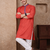red color jacquard work linen silk kurta pajama set