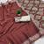Maroon muga cotton meenakari & azarakh pallu saree with contrast blouse