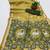 Yellow muga cotton meenakari & azarakh pallu saree with contrast blouse