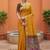 Yellow muga cotton meenakari & azarakh pallu saree with contrast blouse