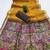 Yellow muga cotton meenakari & azarakh pallu saree with contrast blouse