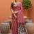 Mauve muga cotton meenakari & azarakh pallu saree with contrast blouse