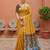 Yellow muga cotton meenakari & azarakh pallu saree with contrast blouse