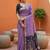 Lavender muga cotton meenakari & azarakh pallu saree with contrast blouse