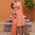 Peach muga cotton meenakari & azarakh pallu saree with contrast blouse