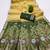 Yellow muga cotton meenakari & azarakh pallu saree with contrast blouse