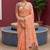 Peach muga cotton meenakari & azarakh pallu saree with contrast blouse