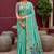 Sky blue muga cotton meenakari & azarakh pallu saree with contrast blouse