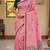 Pink muga cotton meenakari & azarakh pallu saree with contrast blouse