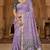 Lavender muga cotton meenakari & azarakh pallu saree with contrast blouse