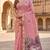 Pink muga cotton meenakari & azarakh pallu saree with contrast blouse