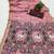 Pink muga cotton meenakari & azarakh pallu saree with contrast blouse