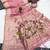 Pink muga cotton meenakari & munia weaving pallu saree with contrast blouse