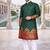 green color patola print dola silk kurta pajama set