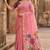 Pink muga cotton meenakari & azarakh pallu saree with contrast blouse