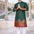 green color patola print dola silk kurta pajama set