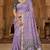 Lavender muga cotton meenakari & azarakh pallu saree with contrast blouse