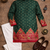 green color patola print dola silk kurta pajama set