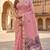 Pink muga cotton meenakari & azarakh pallu saree with contrast blouse